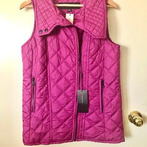 Andrew Marc Pink Quilted Vest